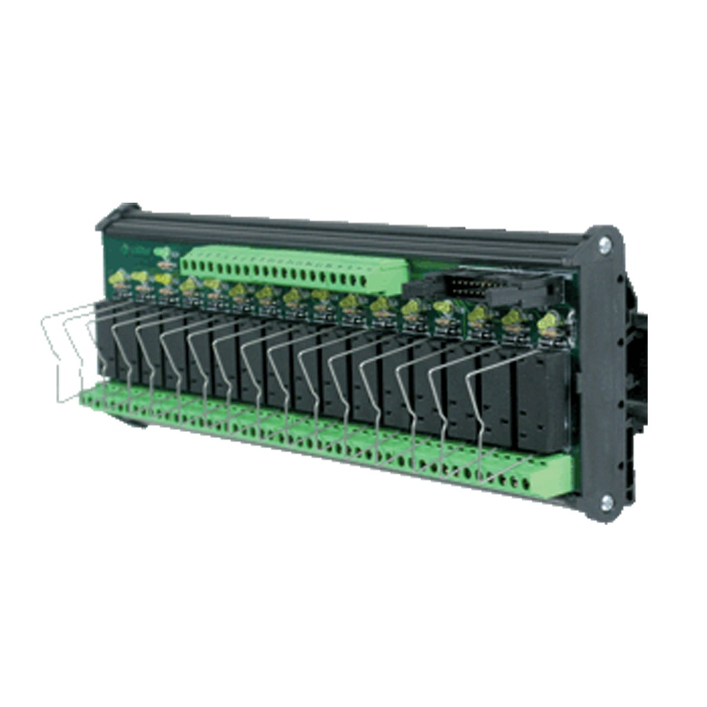 Multi-Channel socket without relay, Negative Common, 16 relays, SPDT, 24 Vdc