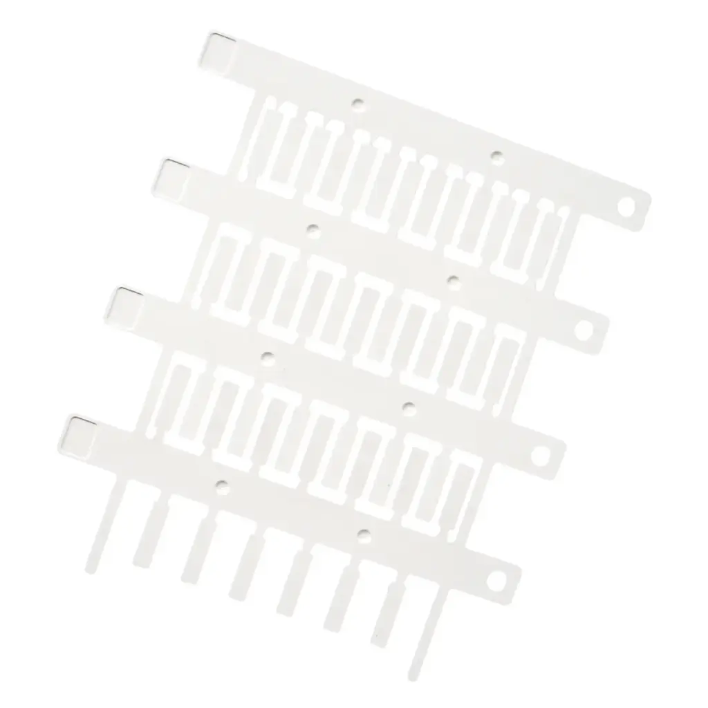 4x10mm White Wire Markers for use with 10mm PM Push-in Marker Holders, Blank