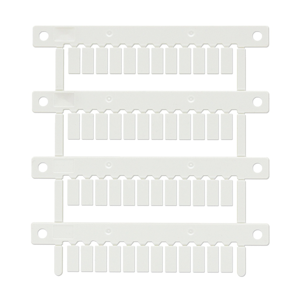10 x 8 mm Terminal Block Markers, Blank, White