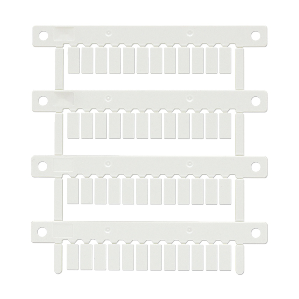 10 x 8 mm Terminal Block Markers, Blank, White