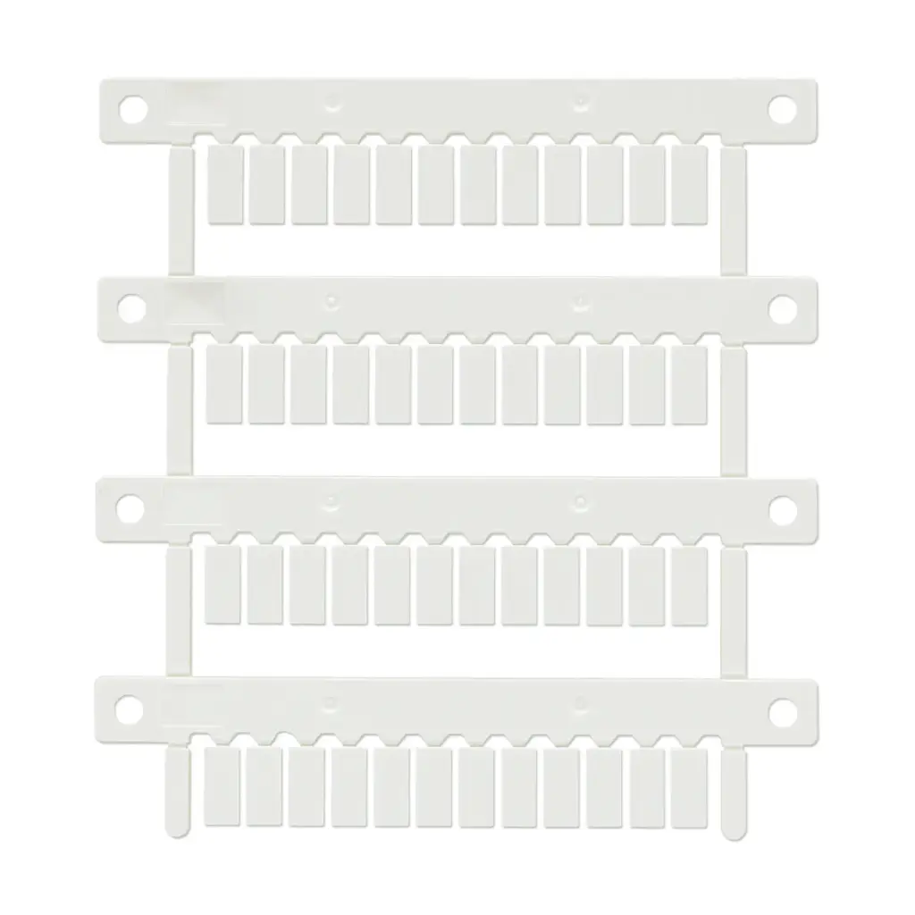 White 5x10mm Singular Terminal Block Markers for Popular Brands