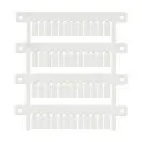 White 5x10mm Singular Terminal Block Markers for Popular Brands