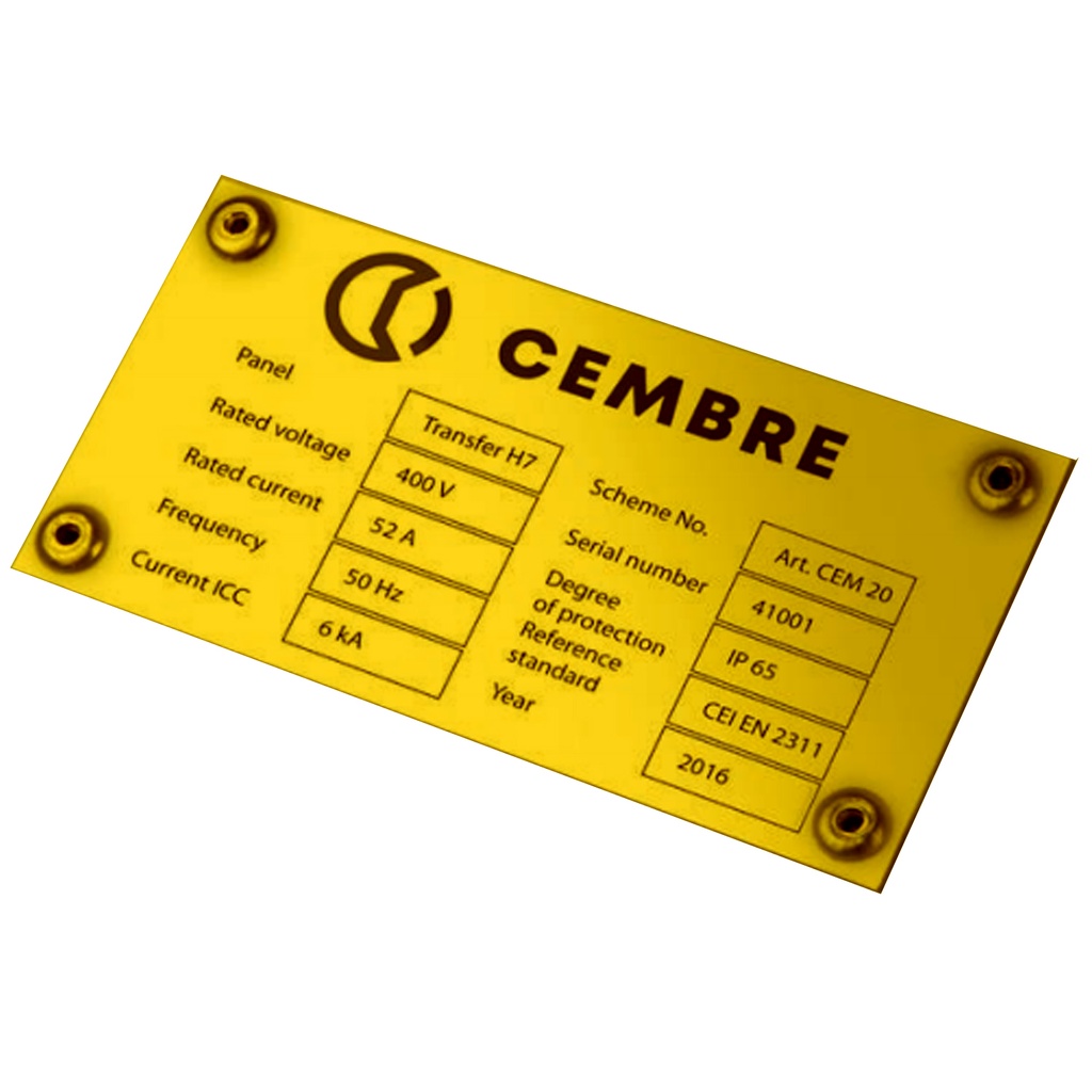 PVC Marker Plates, pre-drilled, 50x100mm, Yellow