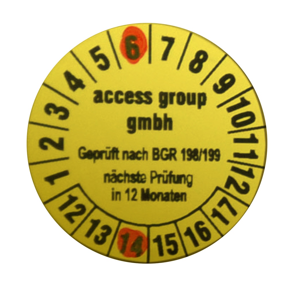 Circular label, PVC Film, Adhesive Vinyl, 100mm Diameter, white.