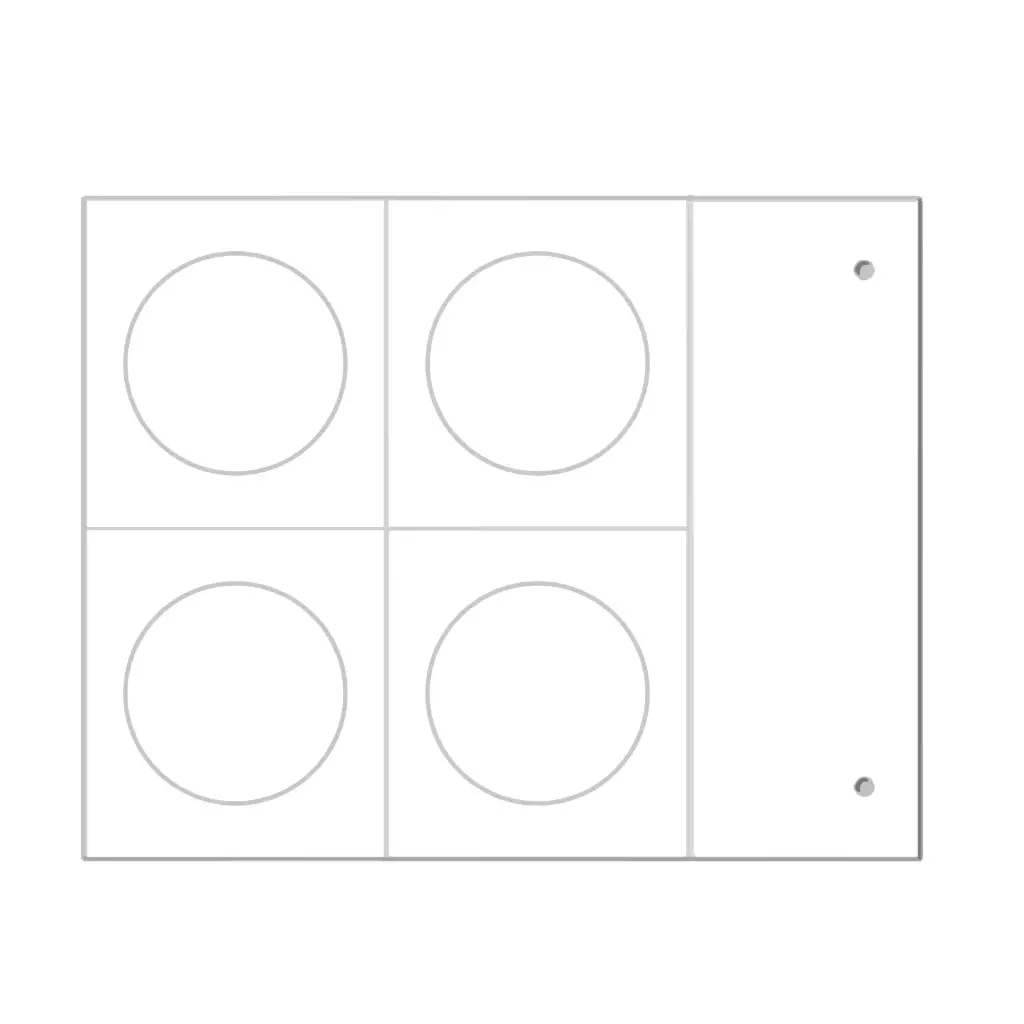 Circular label, Rigid PVC, Adhesive Vinyl, 100mm Diameter, White.