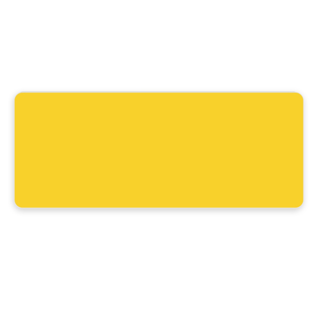 Rectangle label, PVC Film, Self-Adhesive Vinyl, 52x105mm, yellow.