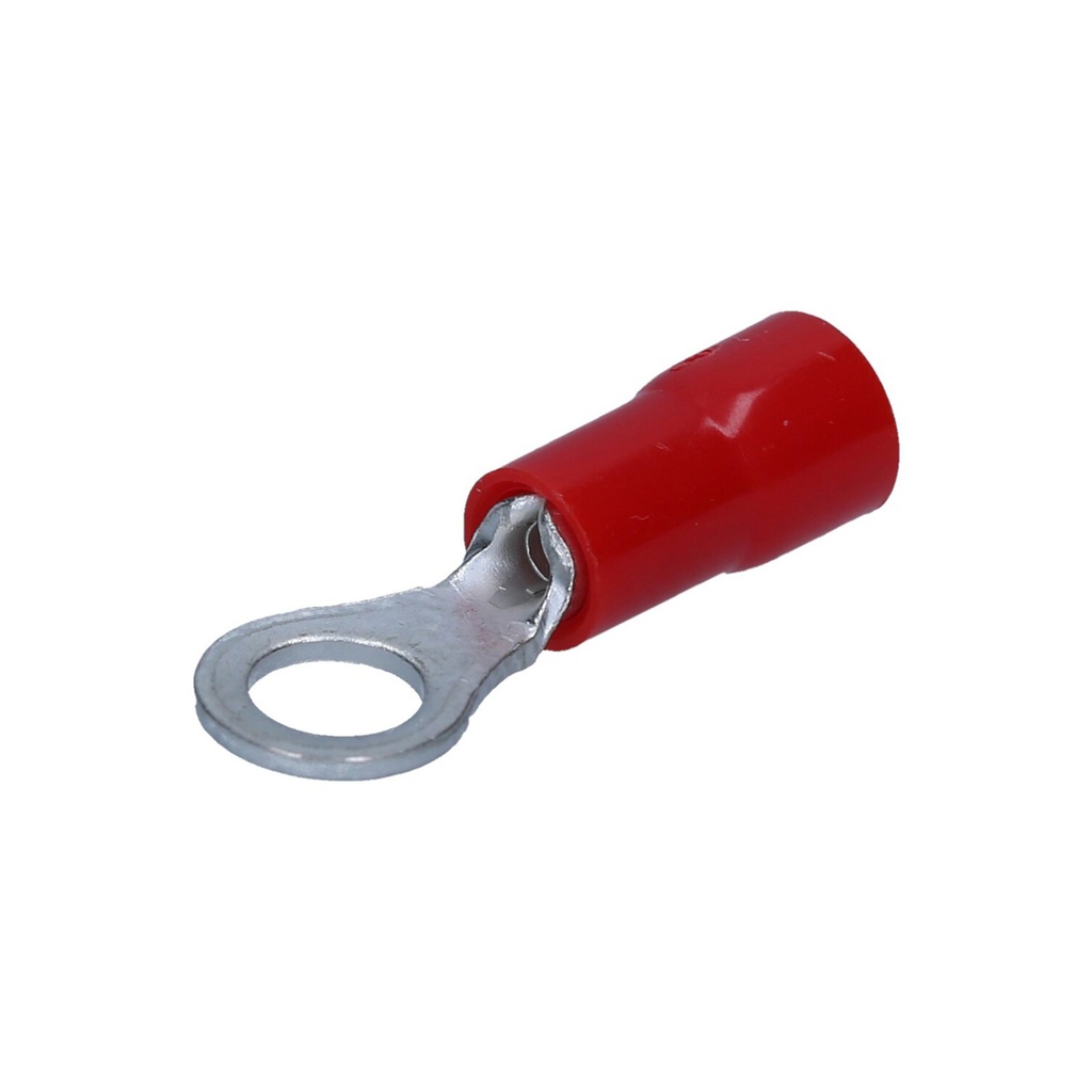 ASI 2050350 (RF-M8) Ring Terminal, 22-16 AWG,  8mm Stud Size, Red Insulator, UL