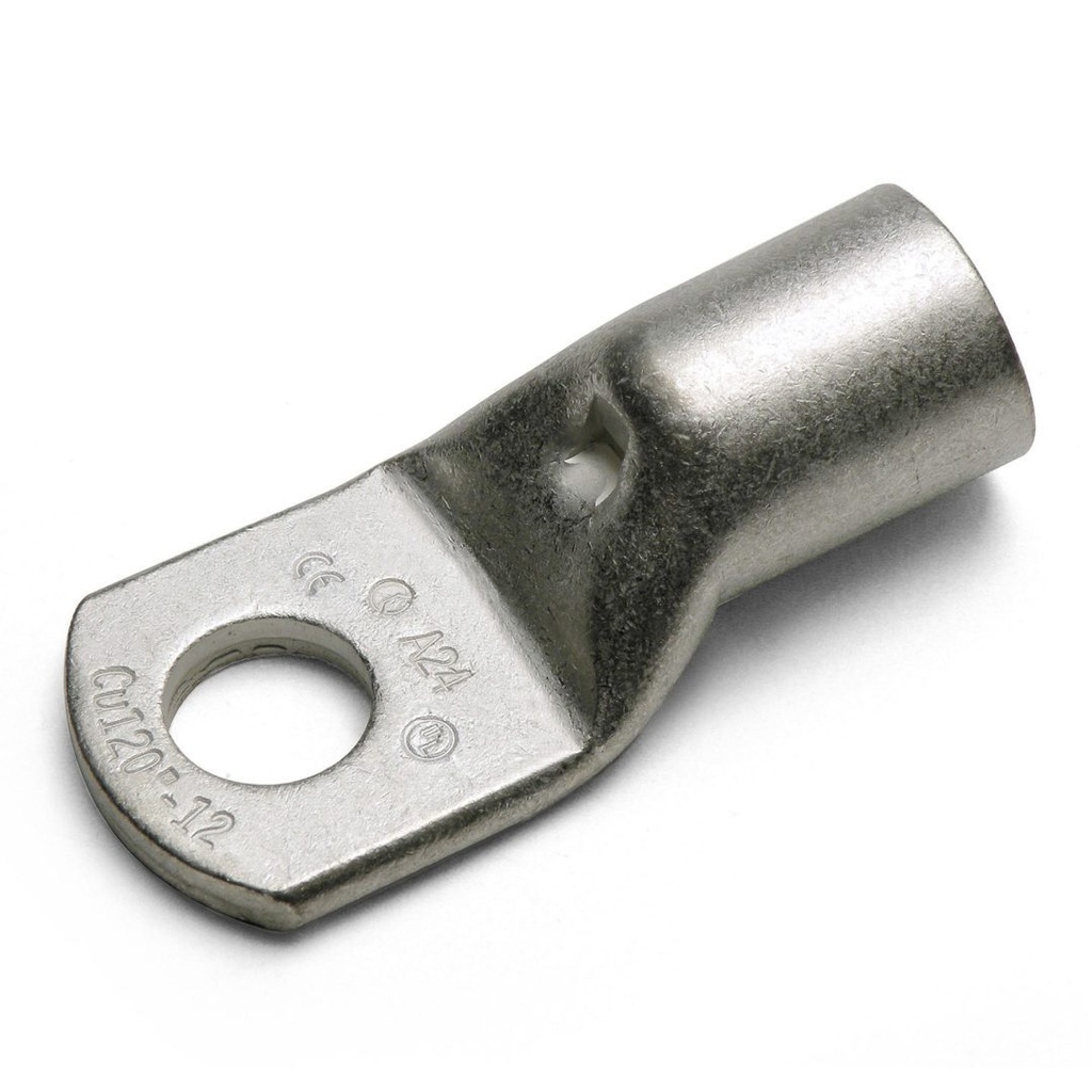 Compression Lug,  Type A7-M12 , Non-insulated, Copper, 2 AWG, 1/2 Stud"