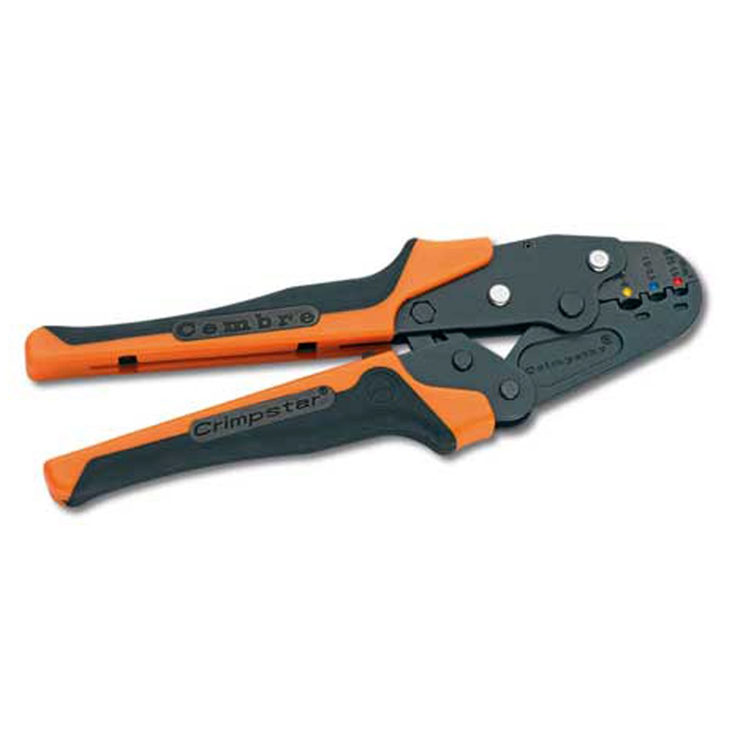 Ratchet Crimping Tool With Positioner For Insulated Crimp Terminals With A Wire Range of 22 to 10 AWG