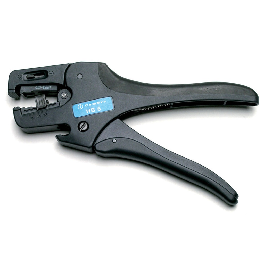 Front Action Wire Stripping Tool, Uses Interchangeable Dies, 34-8 AWG