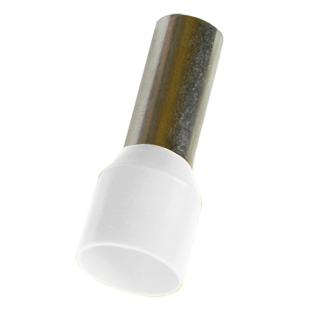 22-20 AWG Single Wire Entry Insulated Wire Ferrule, White