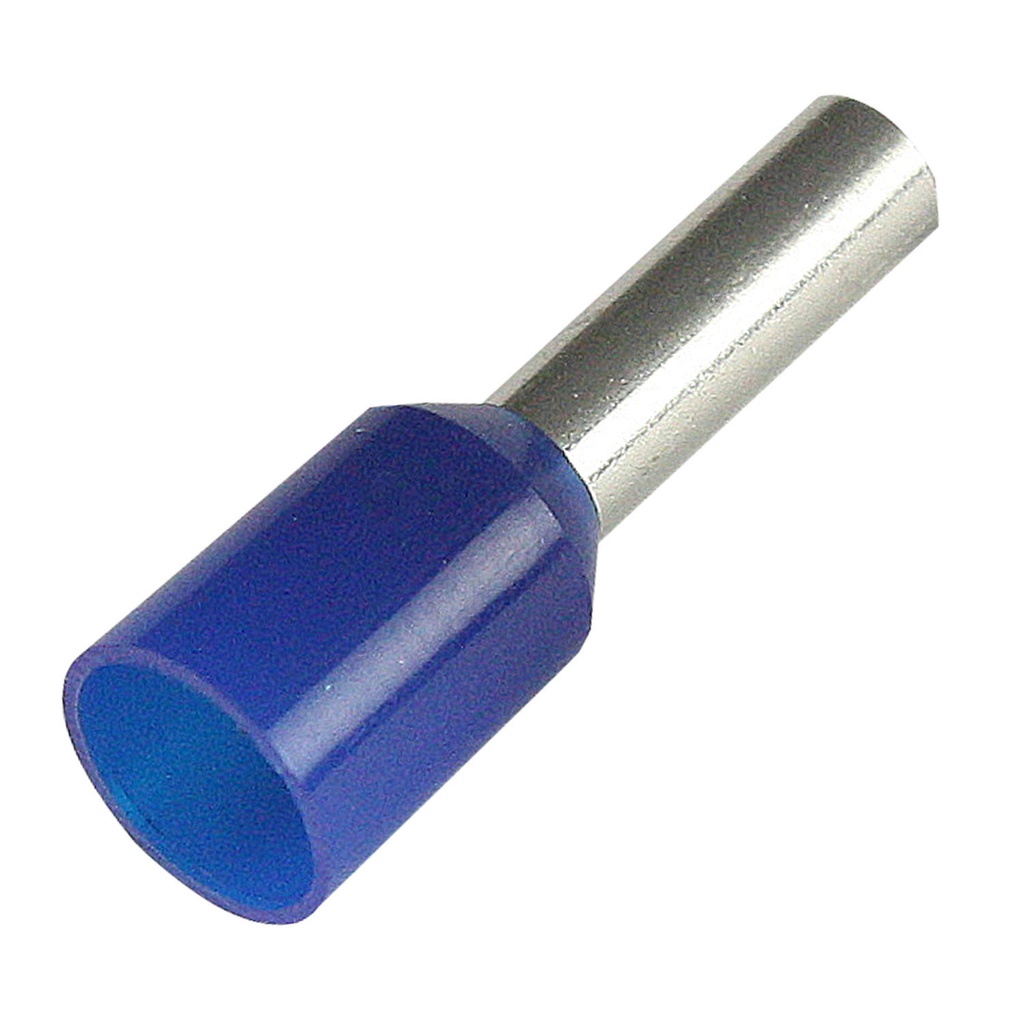 14 AWG Single Wire Entry Insulated Wire Ferrule, Blue