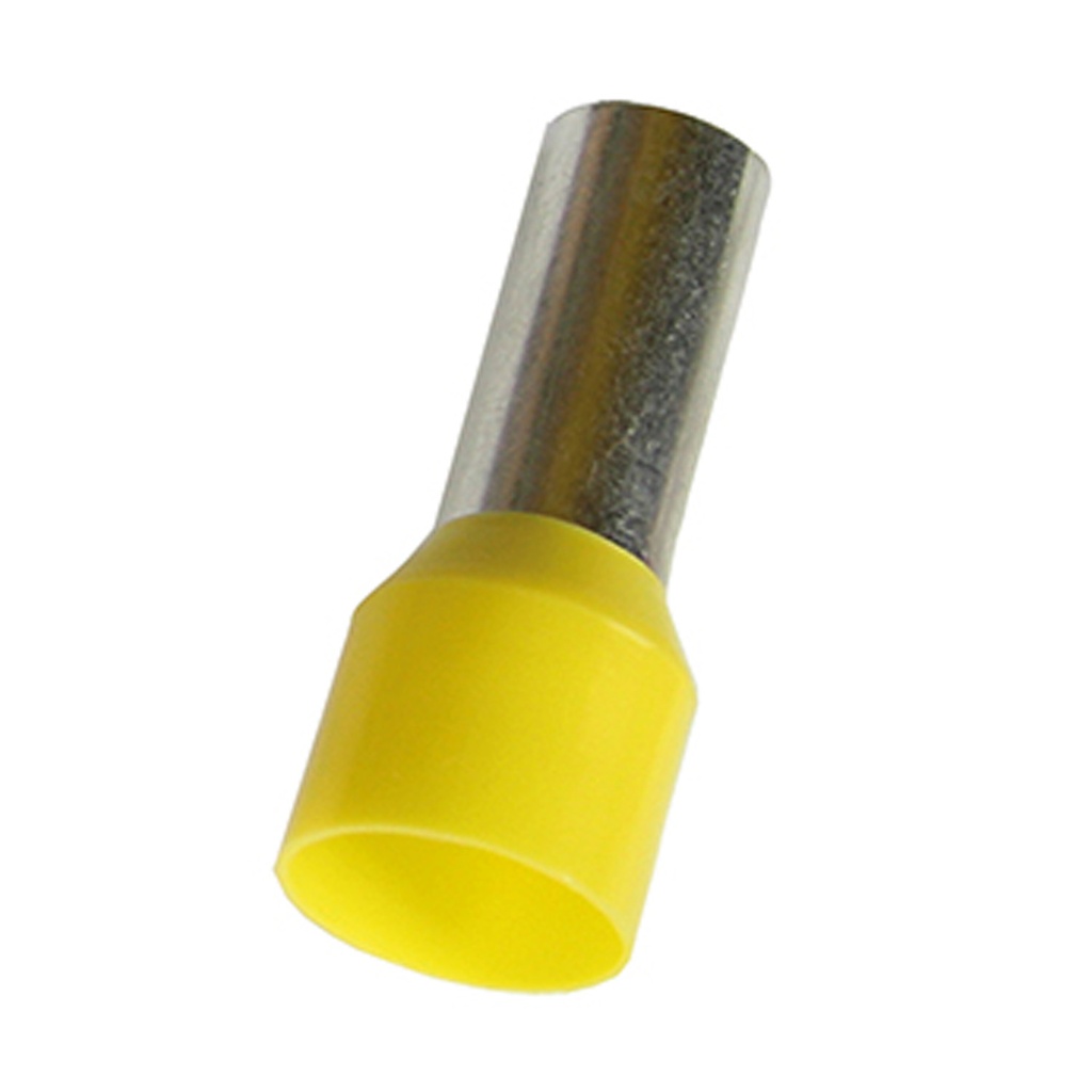 10 AWG Single Wire Entry Insulated  Wire Ferrule, Yellow