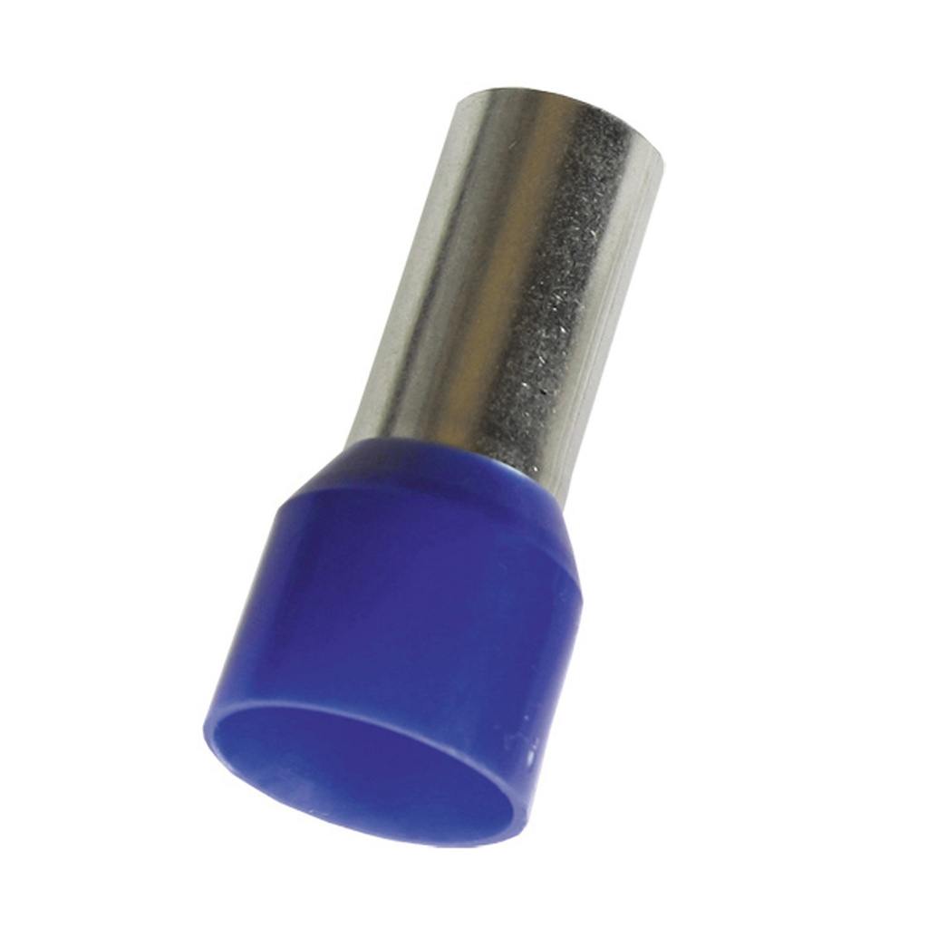 6 AWG Single Wire Entry Insulated Ferrule, Blue