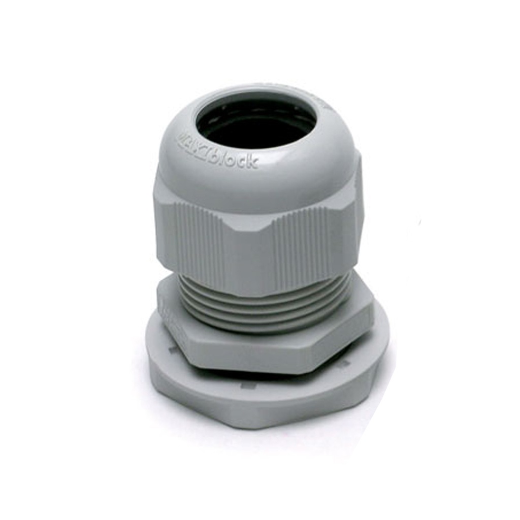 M12 Cable Gland, 3.5-7mm Clamping Range, IP68, Includes M12 Locknut