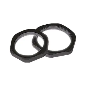 PG29 Nylon Locking Nut, Black, without collar