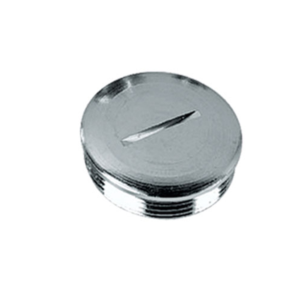 M16 Threaded Entry Plug, Nickel-Plated Brass, M16 x 1.5 Threads