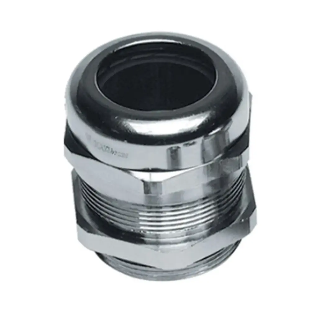 M16 Nickel Plated Brass Cable Gland With Extended Threads, Waterproof, IP68 Rated