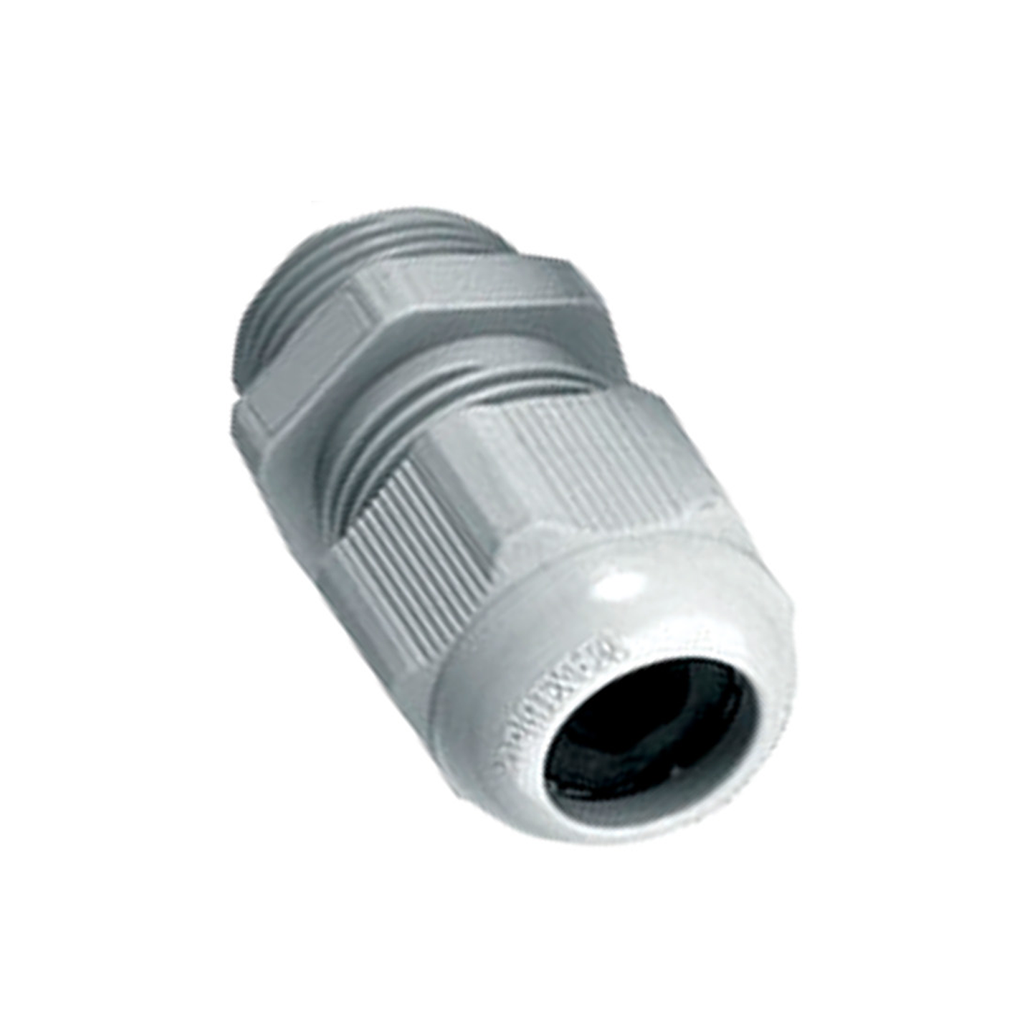 ASI M12 Hazardous Location Cable Gland, 12.2 Mounting Hole, 3-6.5 mm Clamping range, Nickel Plated Brass, ATEX, IP65