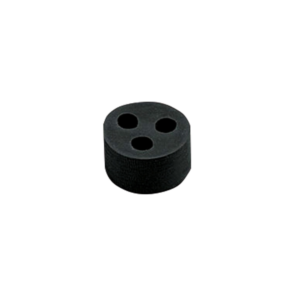 3 Hole, Multiple Wire Entry Seal For M20 & PG13.5  Cable Glands, Black