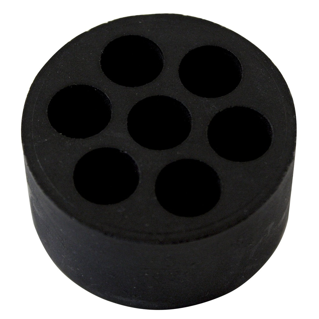 Multi-Entry Cable Gland Seal, 7 Wire Holes, 8mm Entry, Suitable For M40 Thread Cable Glands