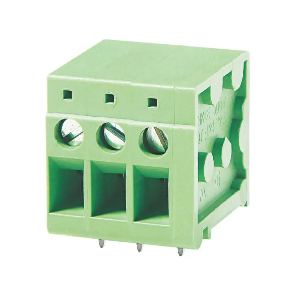 1 position, 5 mm Pitch Two-Pin Fixed Printed Circuit Board (PCB) Terminal Block, Screw Clamp