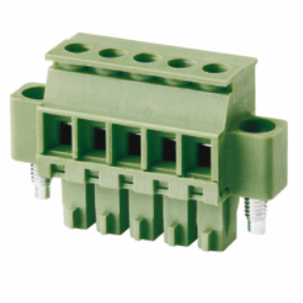 3.5 mm Pitch Printed Circuit Board (PCB) Terminal Block Plug, With Screw Locks, 28-16AWG Screw Clamp, 2 Position