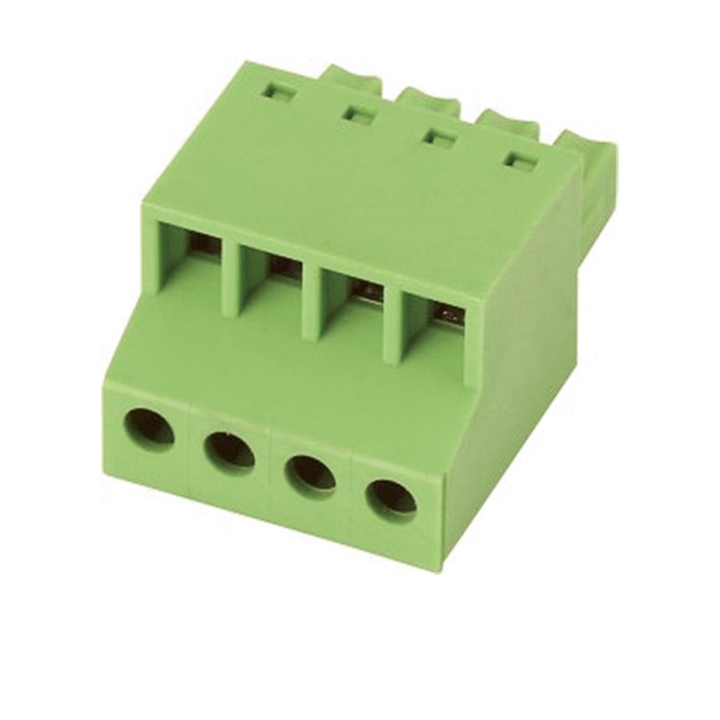 3.81 mm Pitch Printed Circuit Board (PCB) Terminal Block Plug, Front Wire Entry, 28-16AWG Screw Clamp, 10 Position