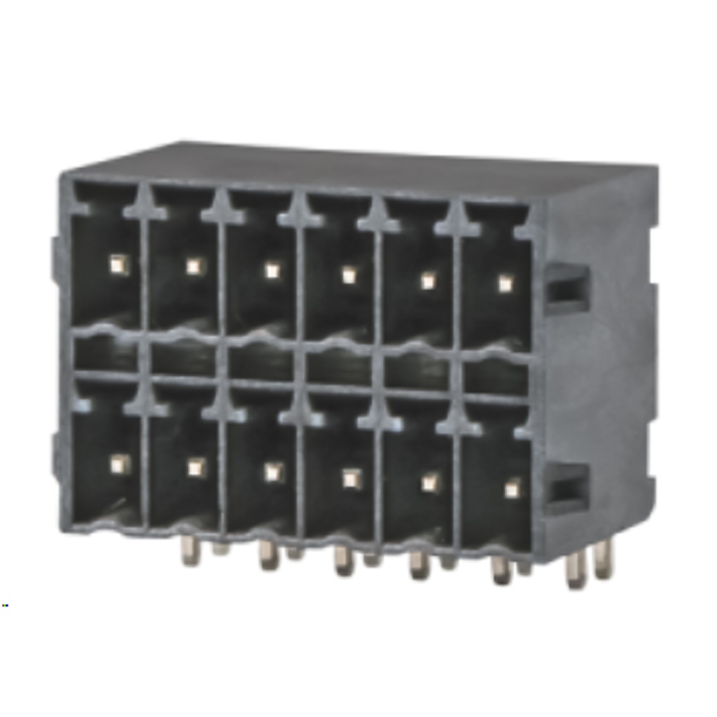 3.5 mm Pitch Printed Circuit Board (PCB) Terminal Block Horizontal Header with Latch, Reflow Applications