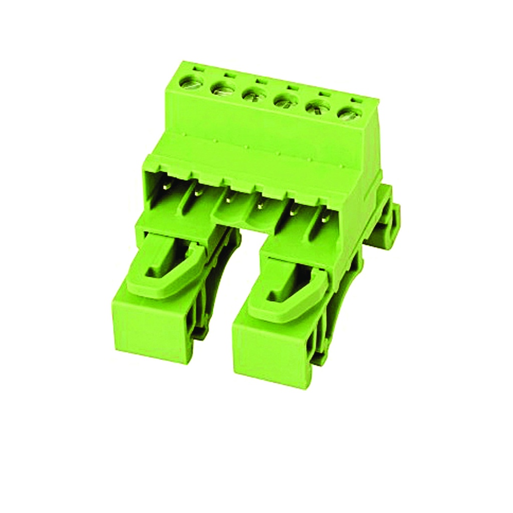 10 Position DIN Rail Mount Pluggable Connector 5 mm Pitch, Screw Clamp