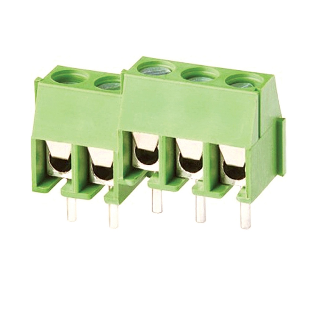 3.5mm Pitch fixed Printed Circuit Board (PCB) terminal block, interlocking, compact modular, horizontal Screw