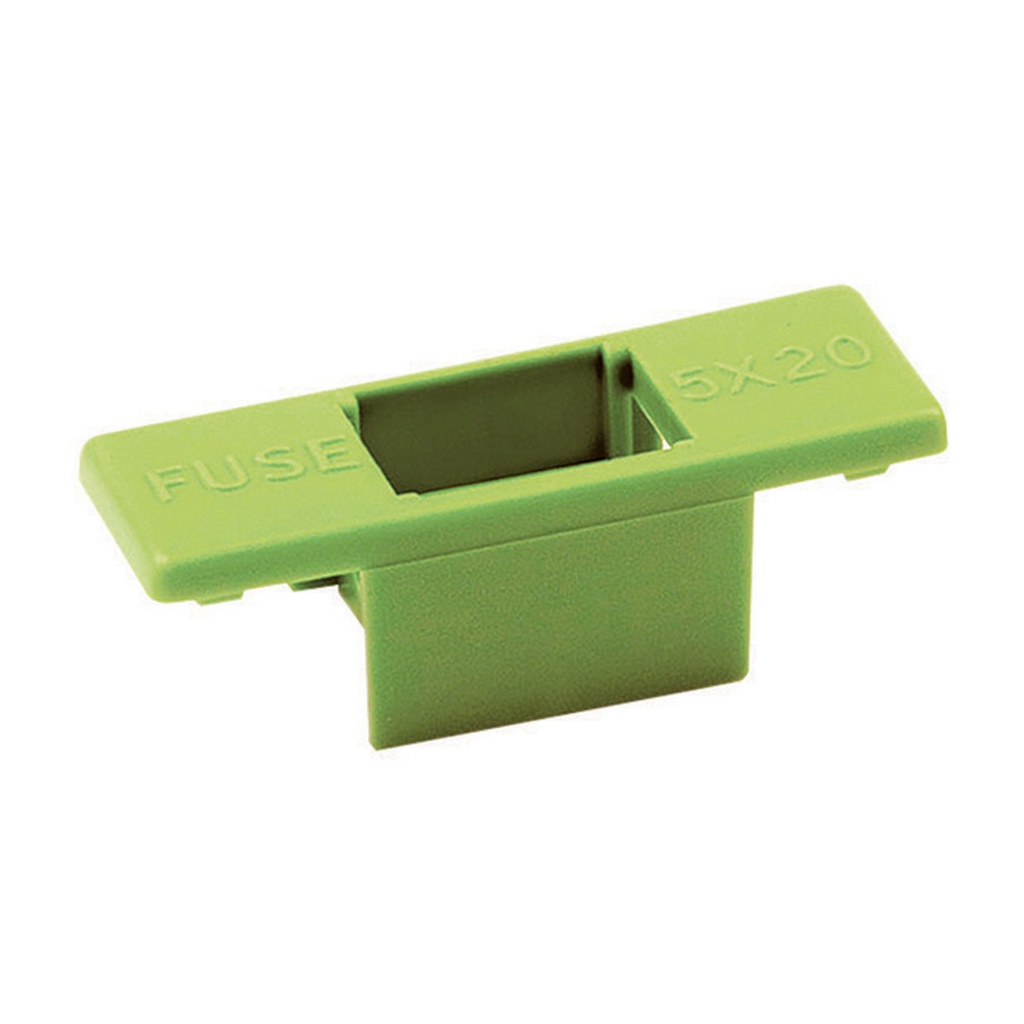 Fuse Holder Safety Cover for 5x20mm PCB Mount Clips | Green Snap-On Protective Cover | Fits PTF-75 / PTF-76 / PTF-77 / PTF-78 | ASI BS232