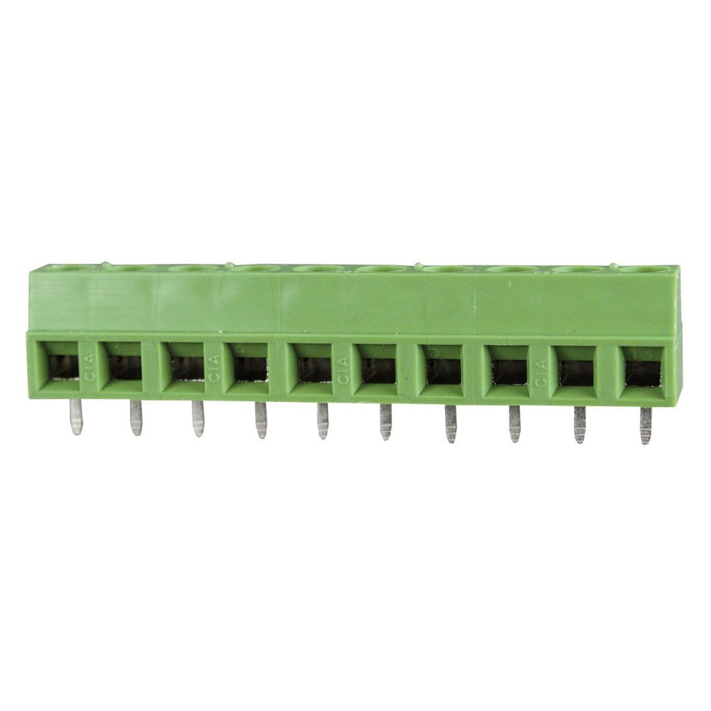 10 Position PCB Screw Terminal Block, 5.08mm Pin Spacing, 14A, 300V, 30-14 AWG, UL Ratings