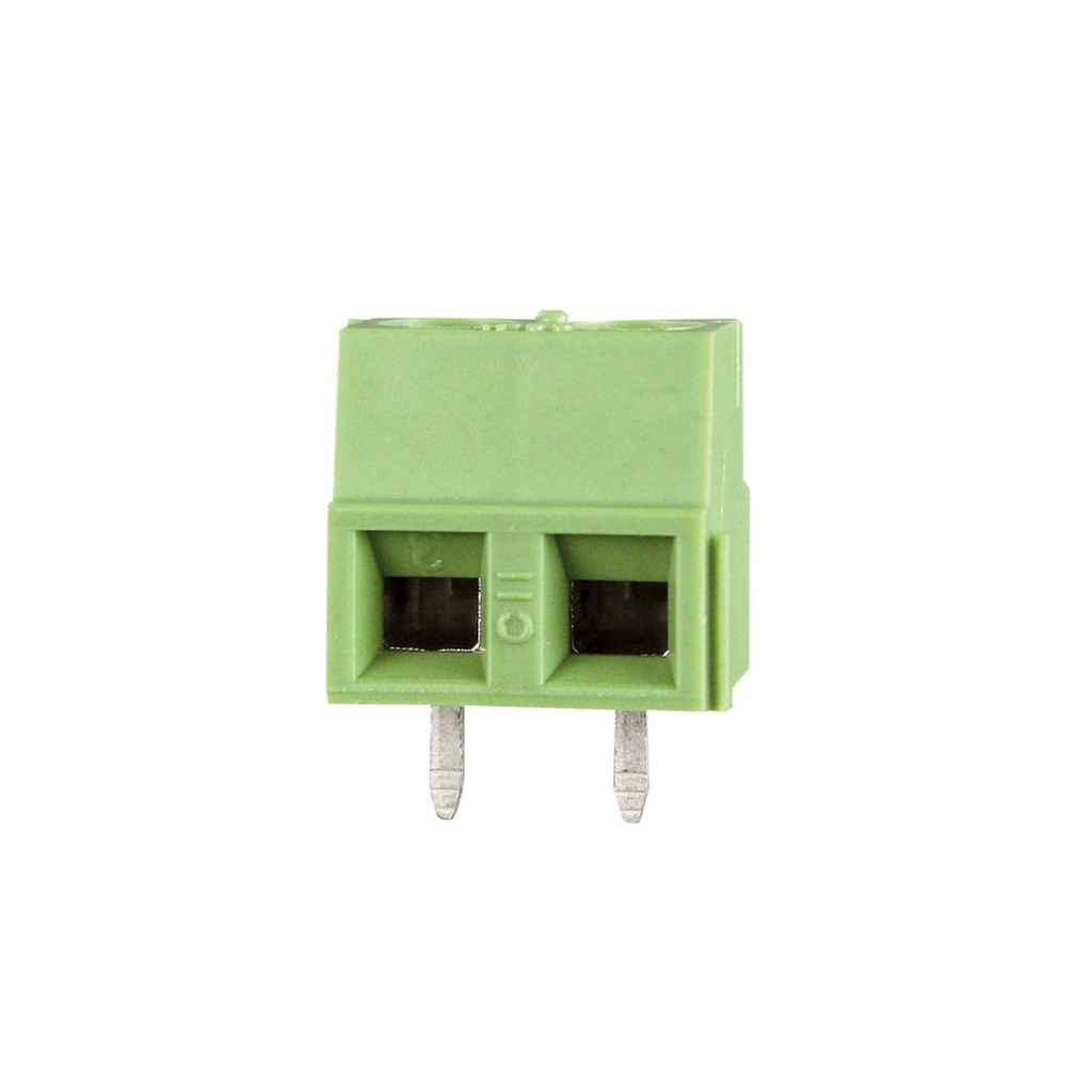 5.08mm Pitch fixed Printed Circuit Board (PCB) terminal block, horizontal Screw Clamp wire entry, low profile, modular interlocking, 2 position