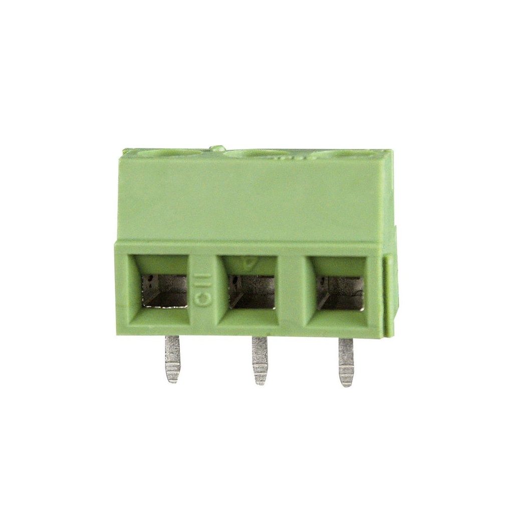 3 Position PCB Terminal, Subminiature Green Housing, 5.08mm pitch, 30-14AWG