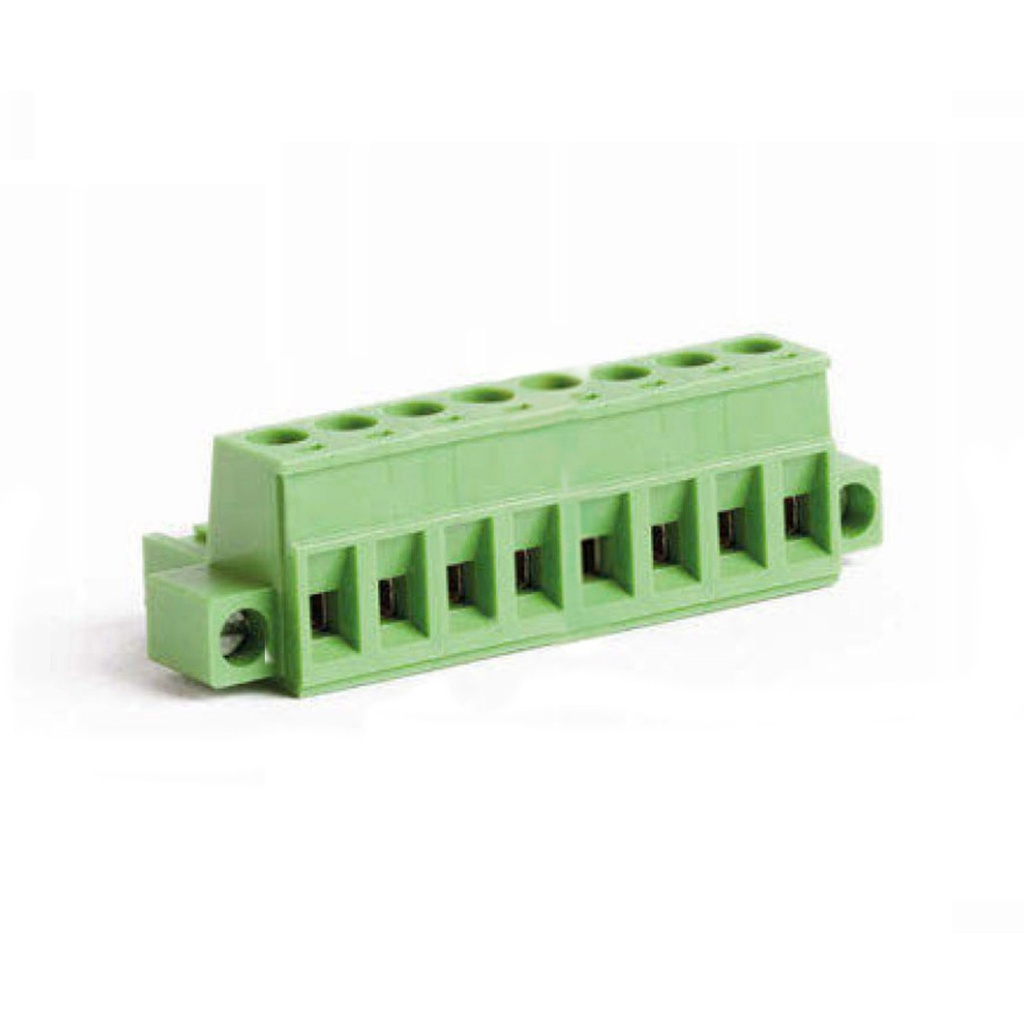8 Position Pluggable Terminal Block With Screw Locks, Screw Connector Terminal Wiring, 5.08mm Spacing, 24-12 AWG