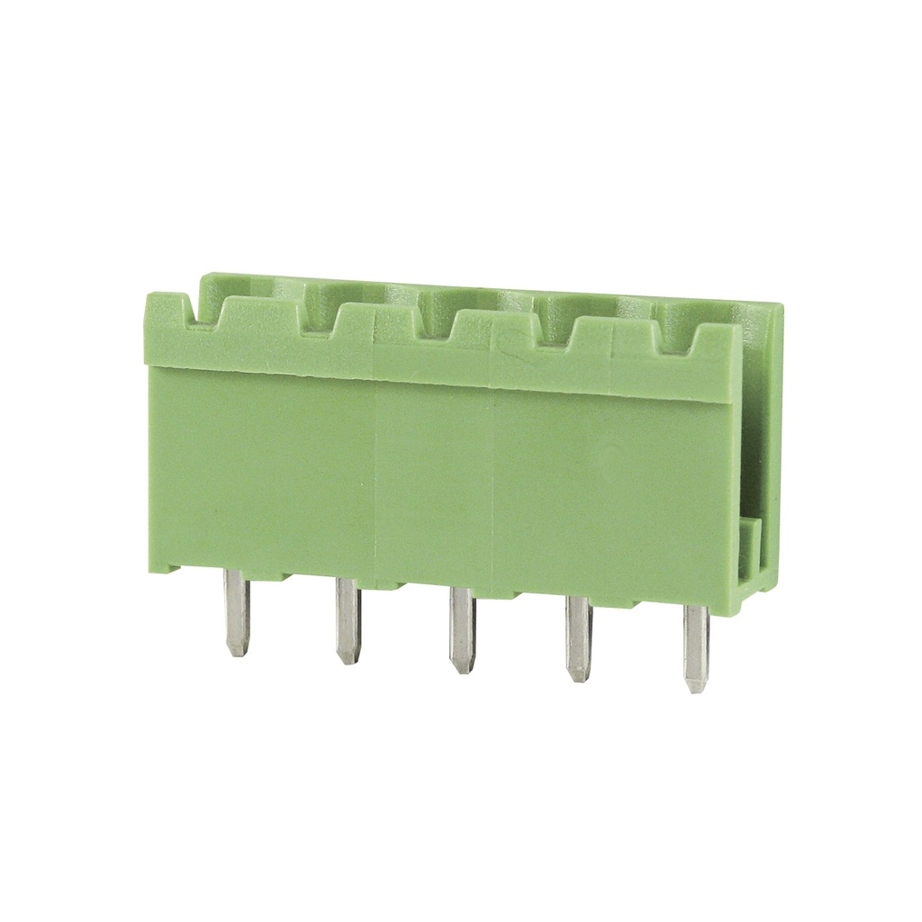 10 Position PCB Terminal Block Header With Open Ends, Vertical, 5.08mm Pin Spacing, Polarizing Ribs