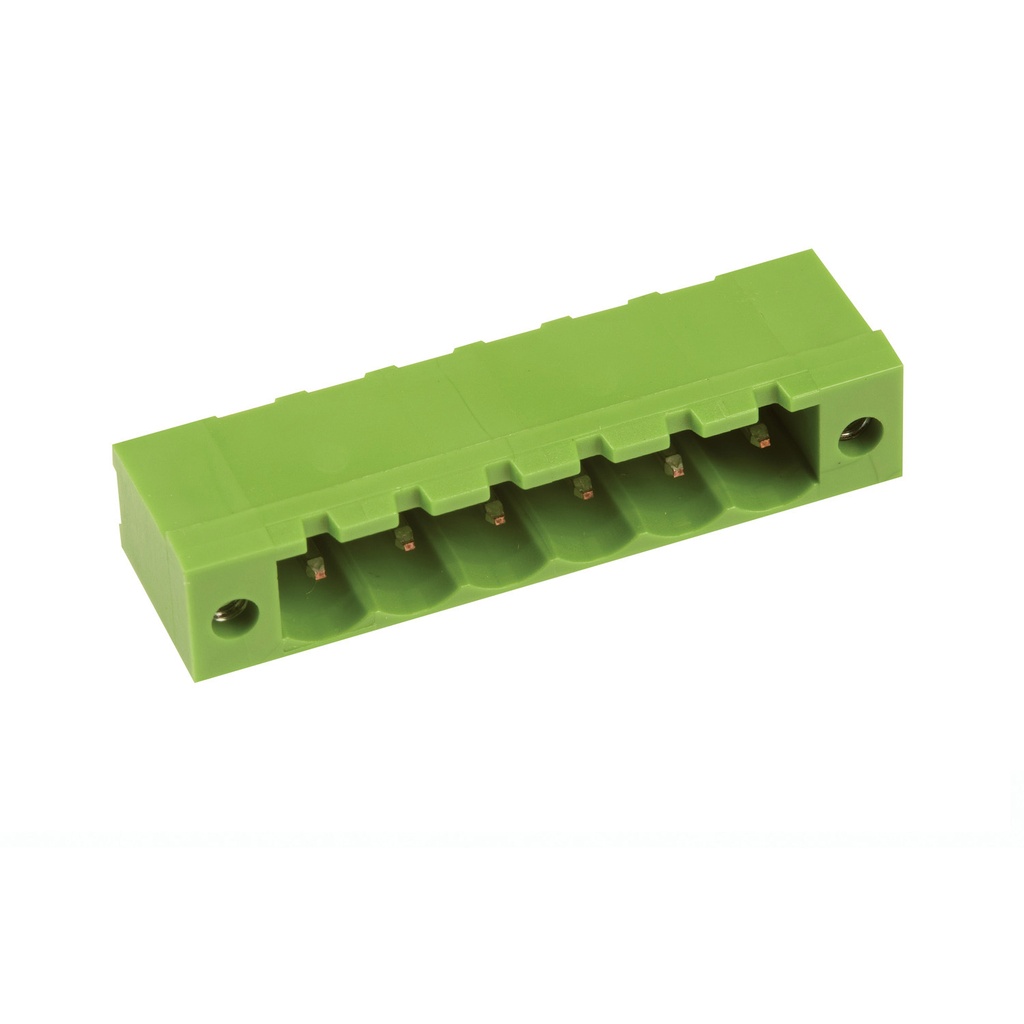 10 Position PCB Terminal Block Header With Screw Locks, Horizontal, 5.08mm Pin Spacing, Polarizing Ribs