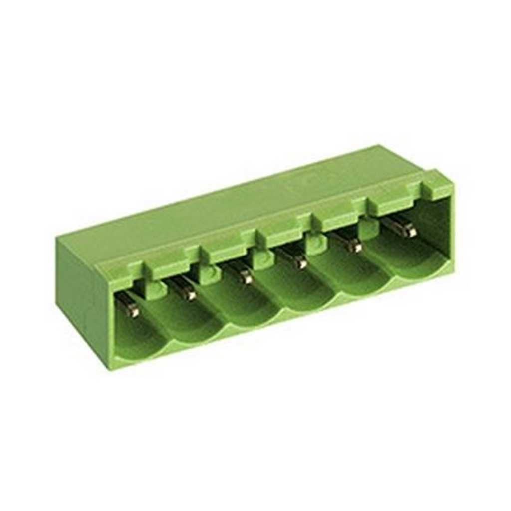 18 Position PCB Terminal Block Header With Closed Ends, Horizontal, 5mm Pin Spacing, Polarizing Ribs