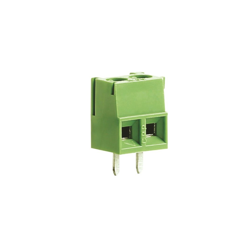 2 Position PCB Terminal Block, 3.5mm Pin Spacing, Subminiature, Horizontal Wire Entry, Screw Terminal Block, 30-18 AWG