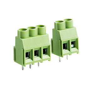 2 Position 24A PCB Screw Terminal Block, 9.52mm Pin Spacing, 30-10AWG, Green Housing