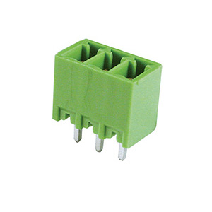 3 Position PCB Terminal Block Header, 3.5mm pitch, Vertical, Green Housing, For Use With 3.5mm High Density Pluggable Terminal Blocks