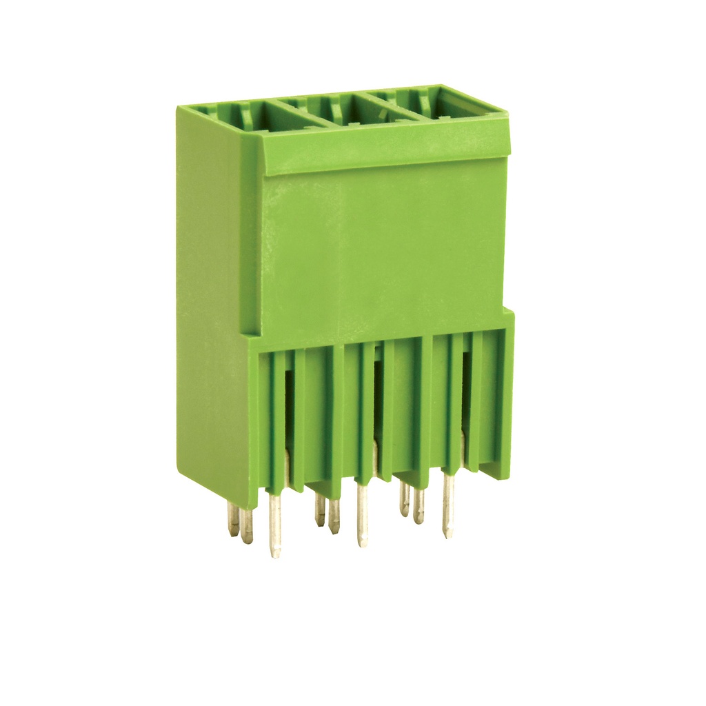 12 Position 41 Amp PCB Header, Vertical, For Use With Pluggable Terminal Block Connectors, PWM1P7.62-12DP