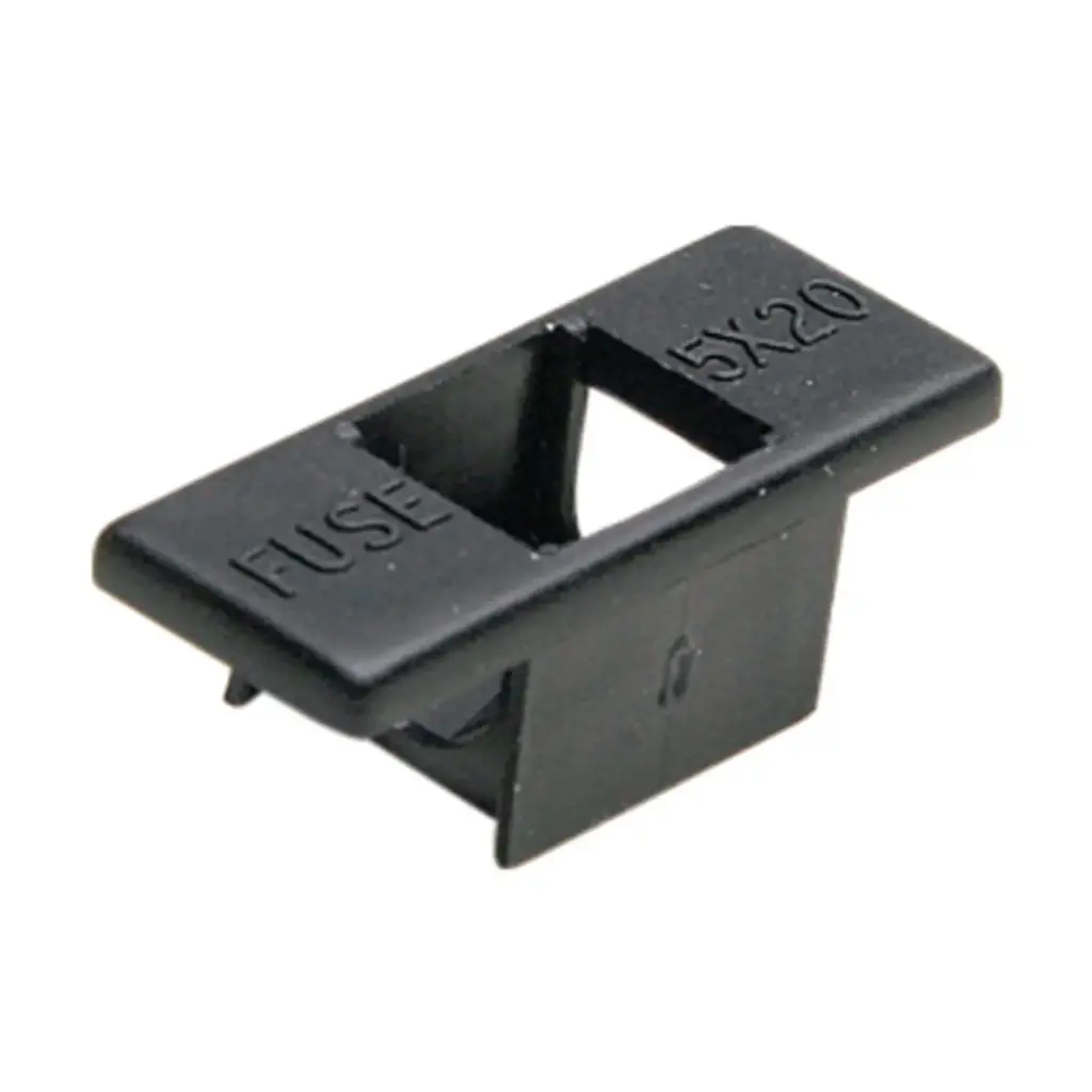 Fuse Holder Safety Cover for 5x20mm PCB Mount Clips | Black Snap-On Protective Cover | Fits PTF-75NE / PTF-76NE / PTF-77NE / PTF-78NE | ASI BS232