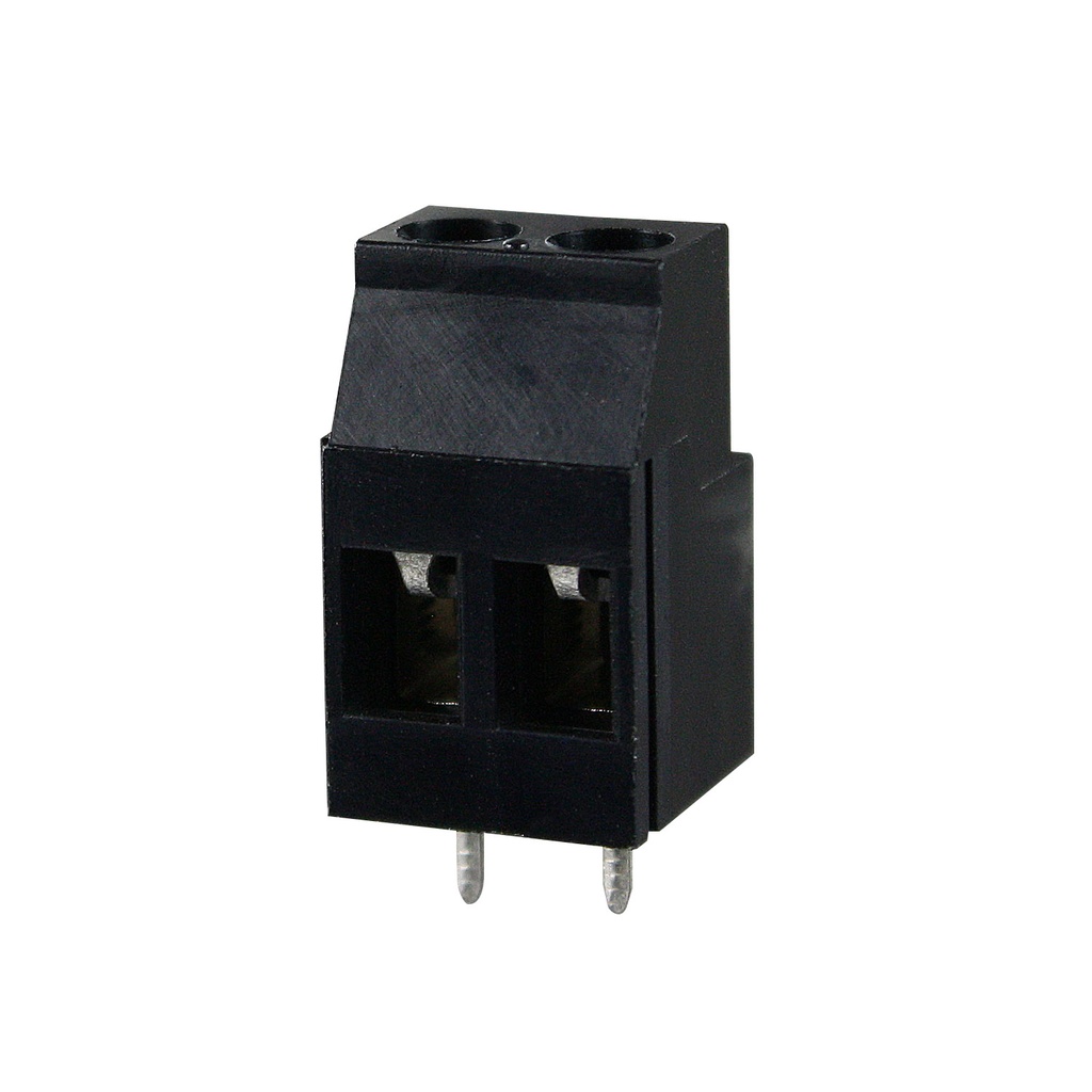 Modular PCB Terminal Block, 16A, 300V, 2Position - 5.08mm Spacing, Black, PA68 Polyamide, UL94V0, 12-24AWG, Temp Range -30° C to 110° C