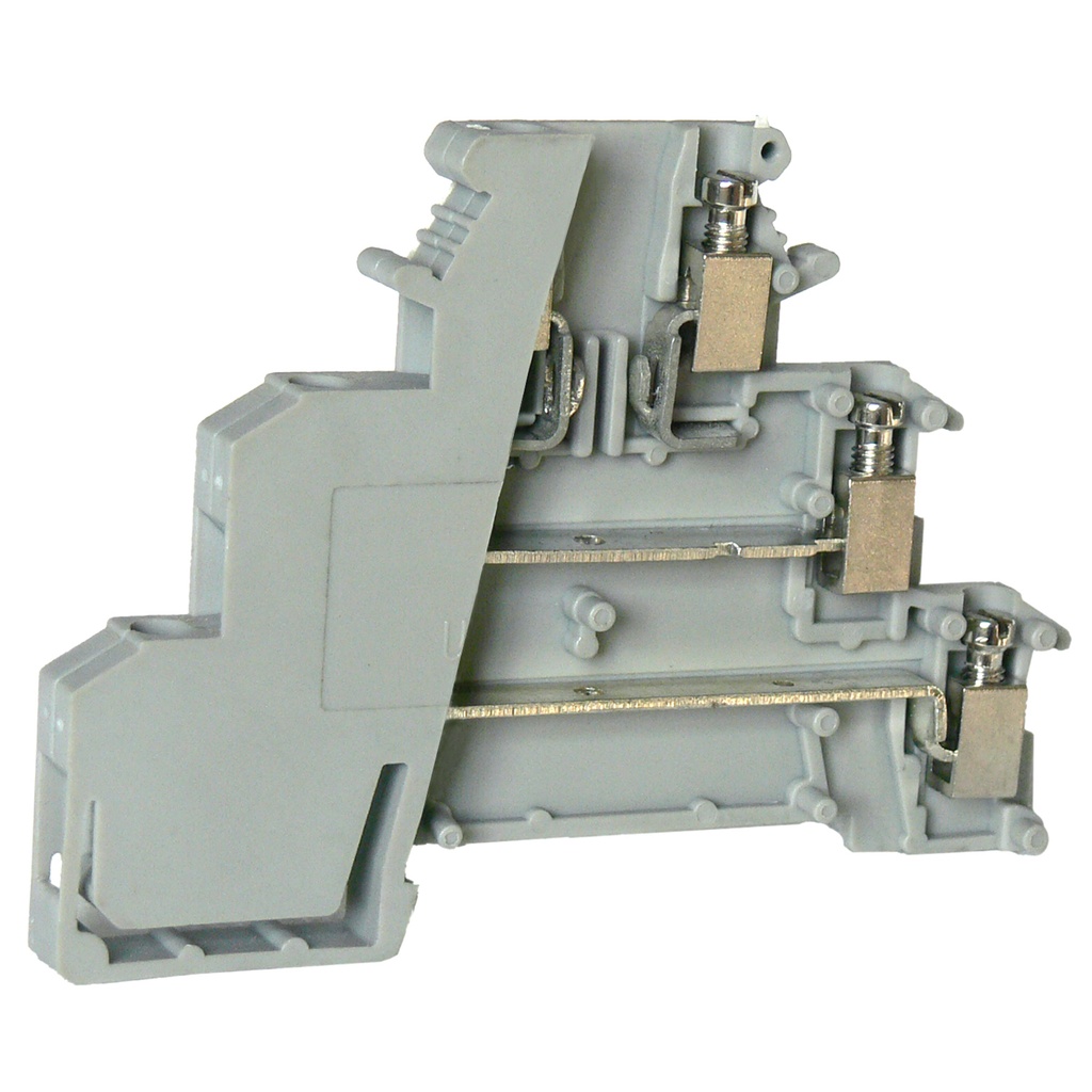 DIN Terminal Block, 3-Level, Disconnect/Component Holder Top Level