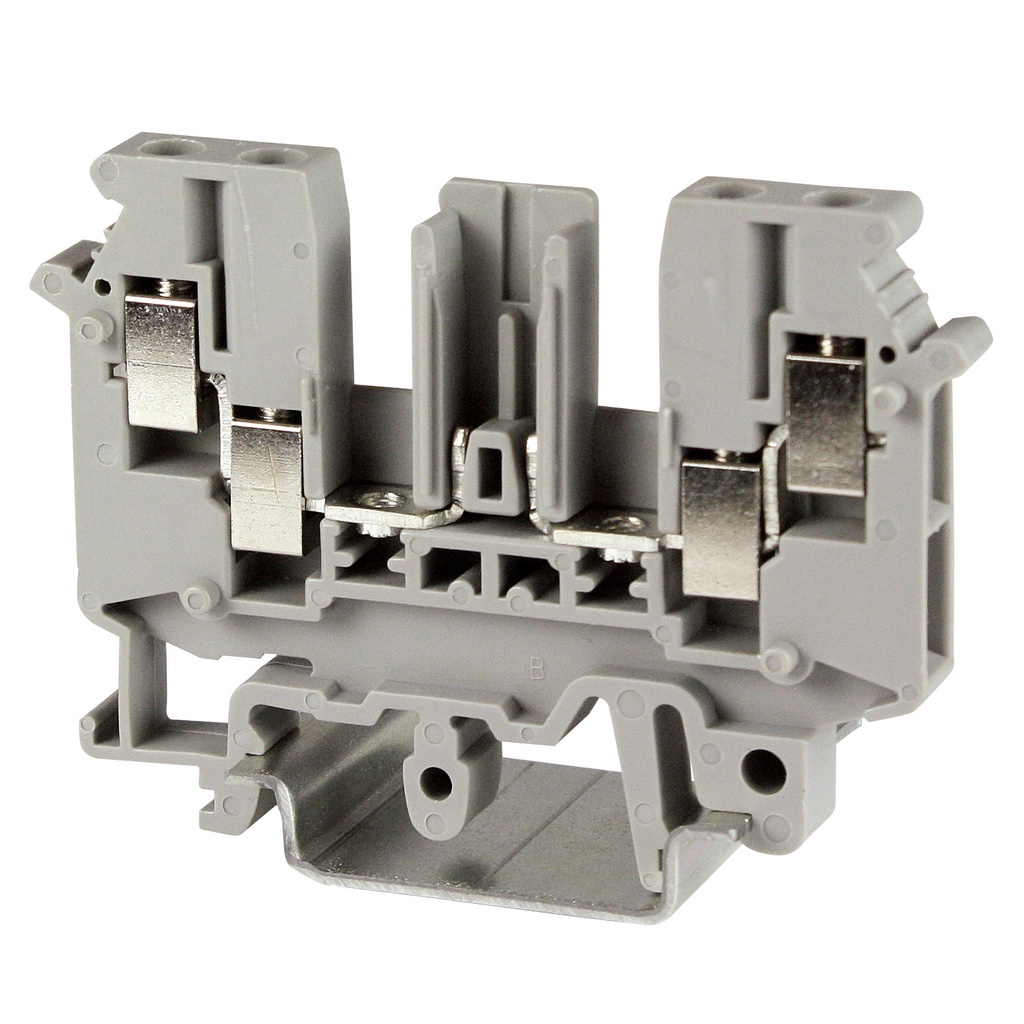 4 Wire DIN Rail Component And Fuse Holder Terminal Block, 4-Wire, 30-12 AWG, ASI011322