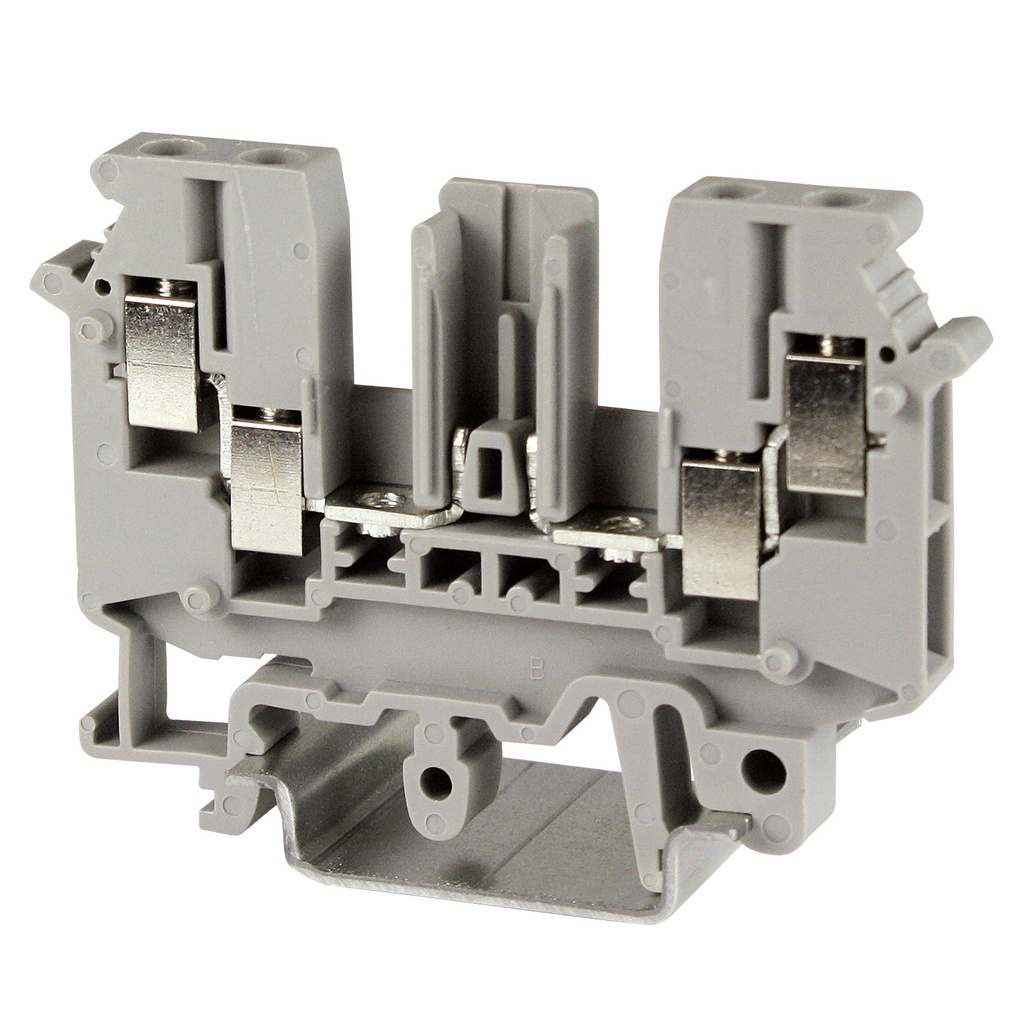 4 Wire DIN Rail Component And Fuse Holder Terminal Block, 4-Wire, 30-12 AWG, ASI011322