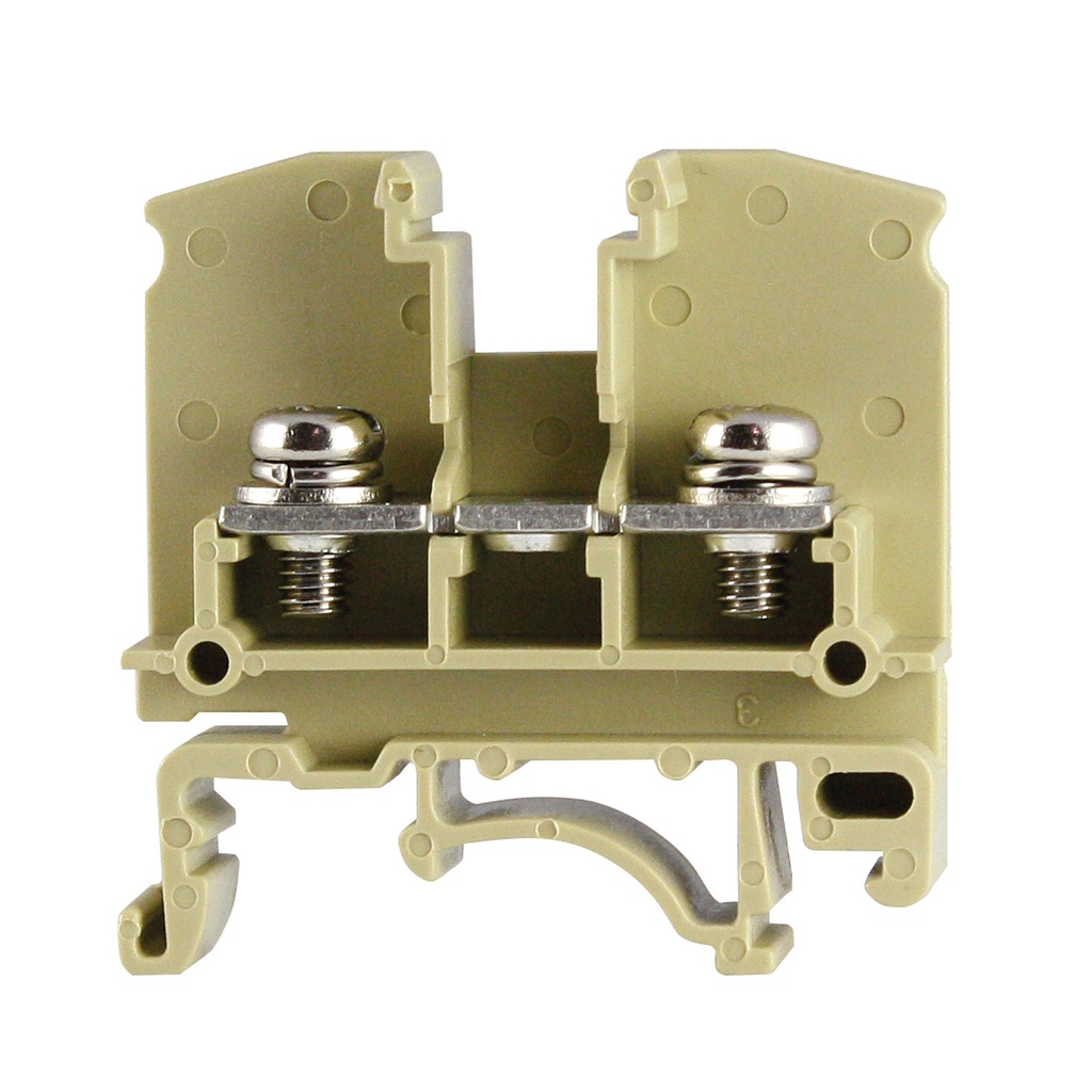 DIN Rail Ring Lug Terminal Block With A Width Of 15.5mm, Rated 65 Amp, 600 Volt, ASI271008