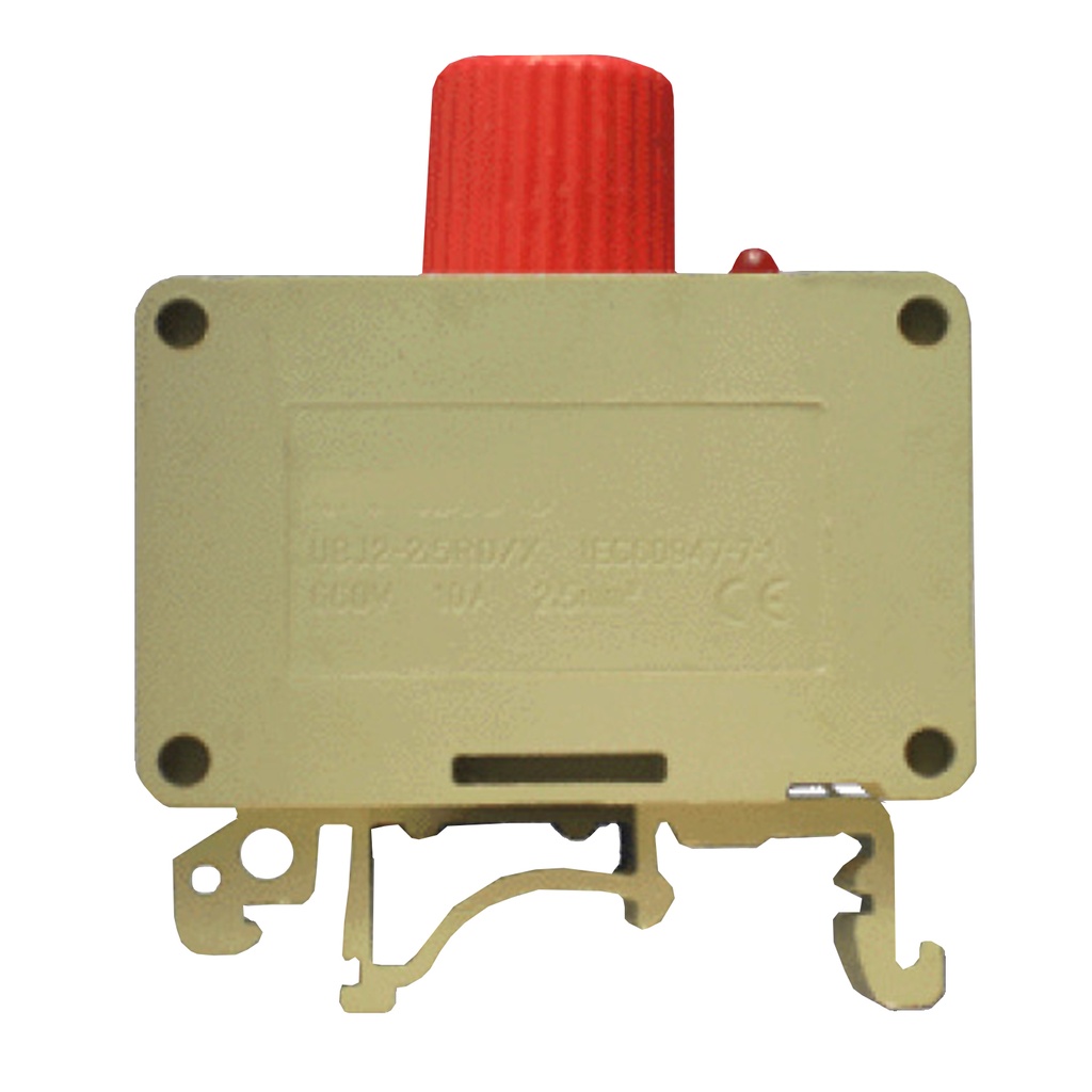 Fuse Terminal Block for R057 8.5x31.5mm Fuse, 10A, 250V, 20-12 AWG